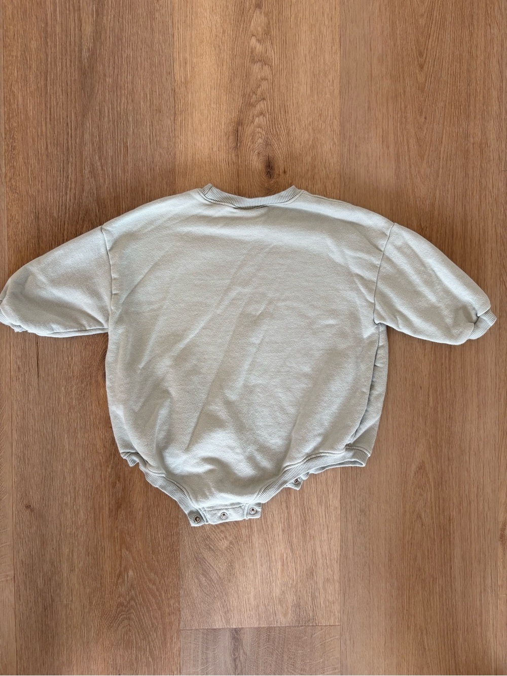 At Noon Neutral Light Sage Baby Bodysuit Sweatshirt - Picture 2 of 2